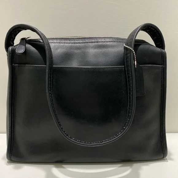 Coach | Bags | Coach 952 Vintage Aero Black Leather Shoulder Bag
